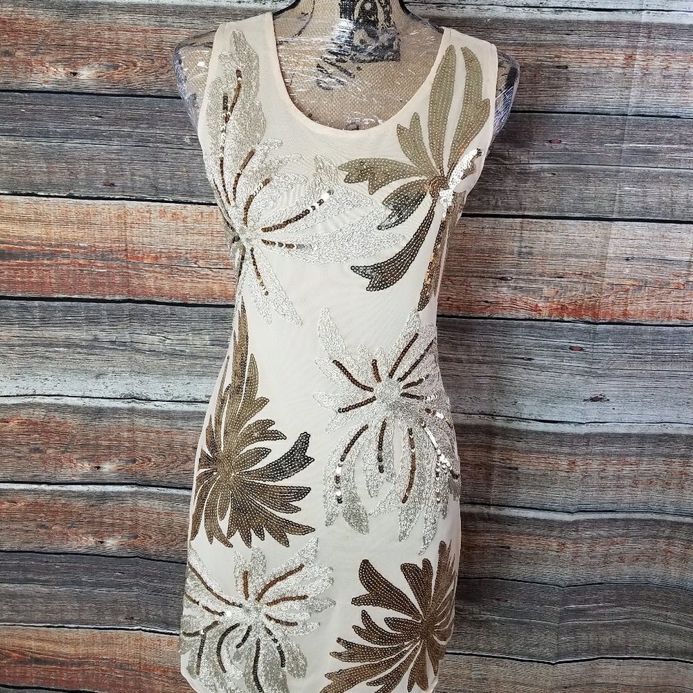 Sequined and embroidered dress or long tunic.